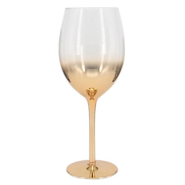 taca de vinho degrade dourada