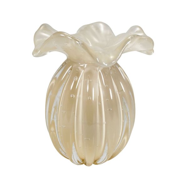 vaso cristal murano trouxinha enns champagne 13 cm