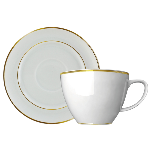 xicara de cha versa filetado c ouro 24k 230 ml