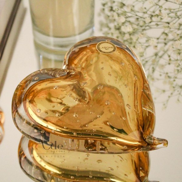 coracao cristal murano ambar labone