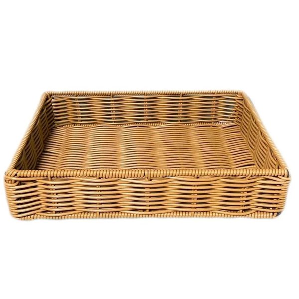 bandeja retangular vime caramelo 35 cm