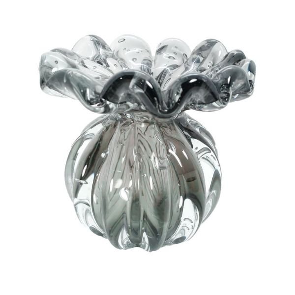 vaso cristal murano batllo pp onix 9 cm