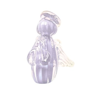 mini anjo uriel cristal murano m lavanda 8 cm