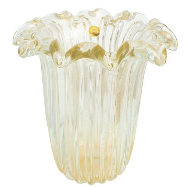vaso cristal murano ardennes g cristal c ouro
