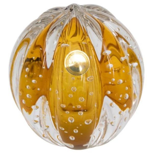 esfera cristal murano rigada senna ambar g
