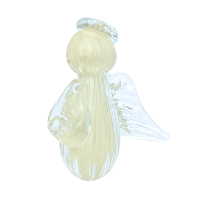 mini anjo uriel cristal murano m champagne 8 cm