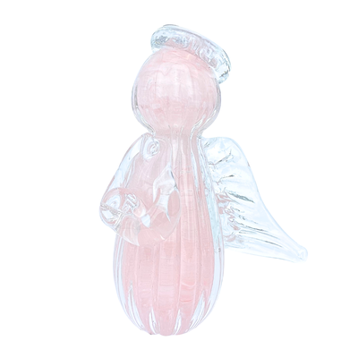mini anjo uriel cristal murano m jade rosa 8 cm 2