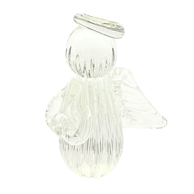 mini anjo uriel cristal murano m cristal incolor 8 cm