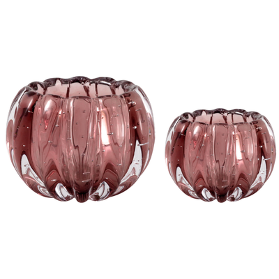 Kit Porta Pincéis Cachepot Cristal Murano Liceu New Rubi
