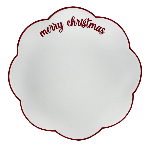 jogo americano branco merry xmas
