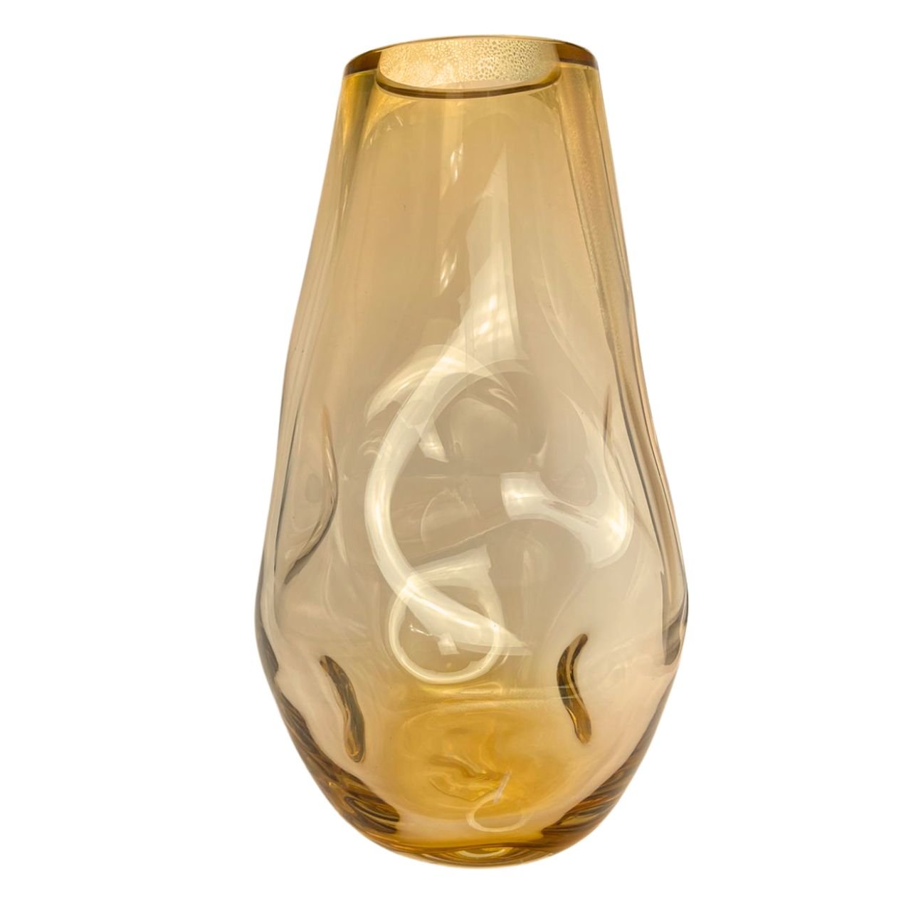 Vaso Cristal Murano Gardenia M - New Ambar - 40 cm