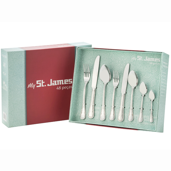 faqueiro royale prata st james 48 pcs