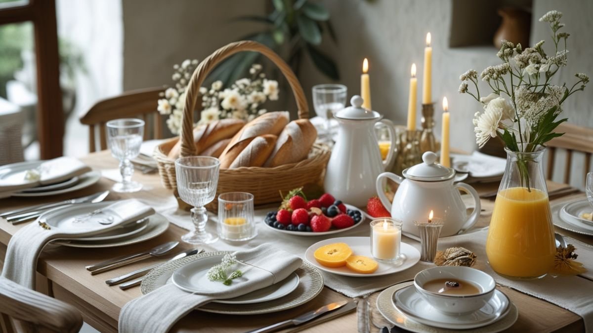 Mesa Posta para Café da Manhã