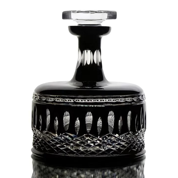 garrafa de cristal lapidado 68 p whisky preto 1100 ml